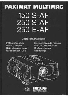 Braun Paximat 150 manual. Camera Instructions.